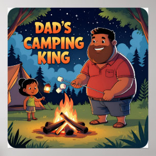Vaters Camping Adventure Digital Poster Print
