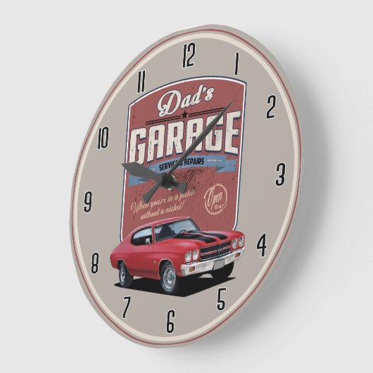 Vaters Chevelle Garage große Uhr (Winkel)