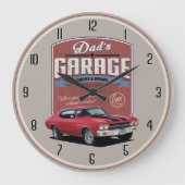 Vaters Chevelle Garage große Uhr (Vorderseite)