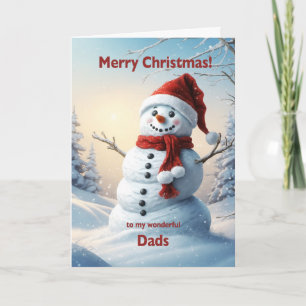 Vaters Christmas Snowman Feiertagskarte