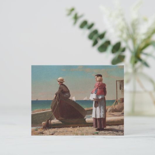Vaters Coming Winslow Homer Fine Art Postkarte (Stehend Vorderseite)