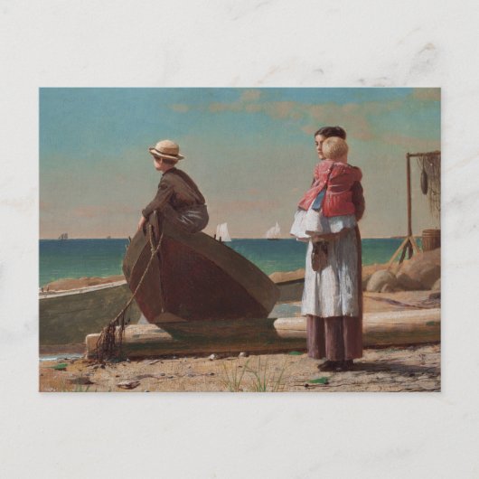 Vaters Coming Winslow Homer Fine Art Postkarte (Vorderseite)