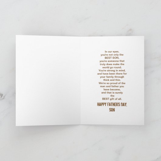 VATER'S DAY - BESTER SOHN IN DER WELT (BLAUE WORLD KARTE (Innenseite)