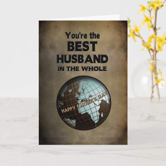 VATER'S DAY - BESTES HUSBAND IN DER WELT KARTE (Gelbe Blume)