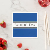 VATER'S DAY Blue Orange White Racing Stripes Serviette (Beispiel)