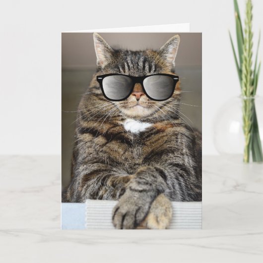 VATER'S DAY CAT GREETING CARD KARTE (Vorderseite)