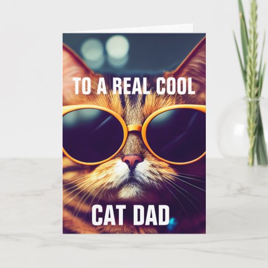 VATER'S DAY CAT VATER GREETING CARD KARTE (Vorderseite)