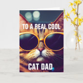 VATER'S DAY CAT VATER GREETING CARD KARTE (Gelbe Blume)