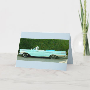 VATER'S DAY CLASSIC PULVER BLUE CAR BIRTHDAY CARD KARTE
