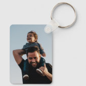 Vater's day drive safe Papa niedliches Foto Auto K Schlüsselanhänger (Rückseite)