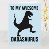 VATER'S DAY FUNNY DINOSAUR BIG CARD KARTE (Gelbe Blume)