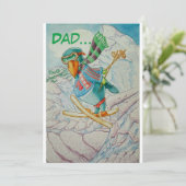 VATER'S DAY FUNNY GREETINGS CARD. DANKESKARTE (Stehend Vorderseite)
