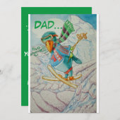 VATER'S DAY FUNNY GREETINGS CARD. DANKESKARTE (Vorne/Hinten)