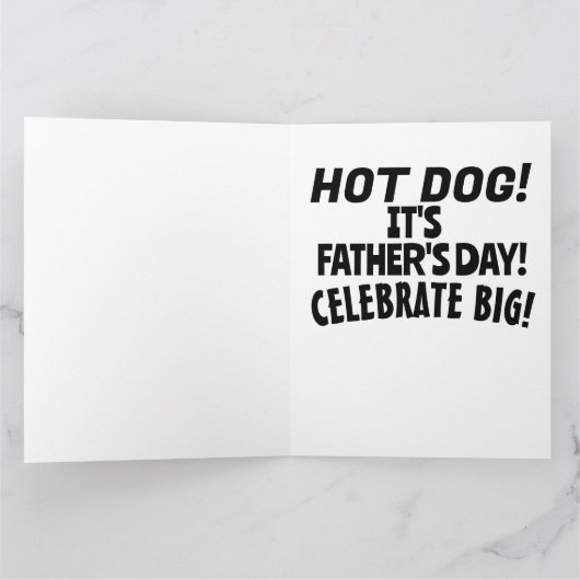 VATER'S DAY HOT DOG GIANT MAN RETRO FUNNY CARD KARTE (Innenseite)