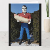 VATER'S DAY HOT DOG GIANT MAN RETRO FUNNY CARD KARTE (Vorderseite)