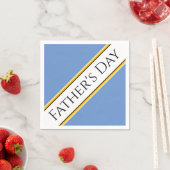 VATER's DAY Light Blue White Slant Racing Streifen Serviette (Beispiel)