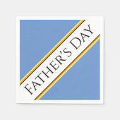 VATER's DAY Light Blue White Slant Racing Streifen Serviette (Vorderseite)