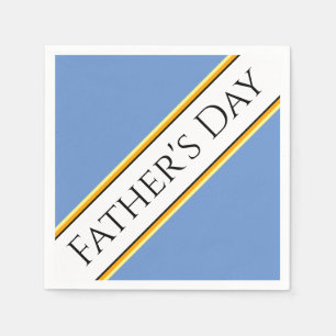 VATER's DAY Light Blue White Slant Racing Streifen Serviette