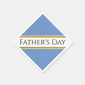 VATER's DAY Light Blue White Slant Racing Streifen Serviette (Ecke)