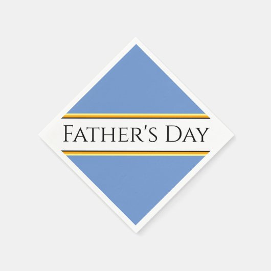 VATER's DAY Light Blue White Slant Racing Streifen Serviette (Ecke)