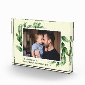 Vater's Day Lucky Me Best Daddy Foliage Frame Fotoblock (Rechts)