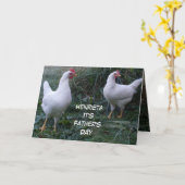 VATER'S DAY ROOSTER SPASS CARD KARTE (Gelbe Blume)