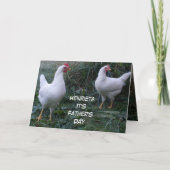 VATER'S DAY ROOSTER SPASS CARD KARTE (Vorderseite)
