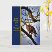 VATER'S DAY - SON-LAW - BALD EAGLE KARTE (Gelbe Blume)