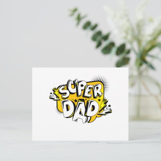 VATER'S DAY TSHIRT POSTKARTE (Stehend Vorderseite)
