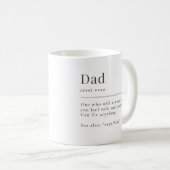 Vaters Definition-Tasse Kaffeetasse (VorderseiteRechts)