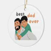 "Vaters Design Corner: Die Vaterschaft feiern Keramik Ornament (Links)