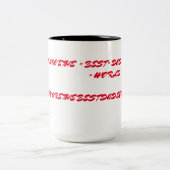 Vaters endlose Liebe Zweifarbige Tasse (Mittel)