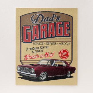 Vaters Falken Muscle Car Garage Jigsaw Puzzle