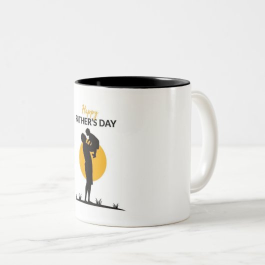 "Vater's Forever Tasse" Zweifarbige Tasse (VorderseiteRechts)