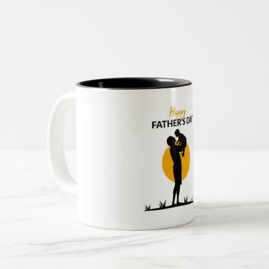 "Vater's Forever Tasse" Zweifarbige Tasse (Vorderseite Links)