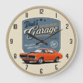 Vaters Garage Cougar große Uhr (Vorderseite)