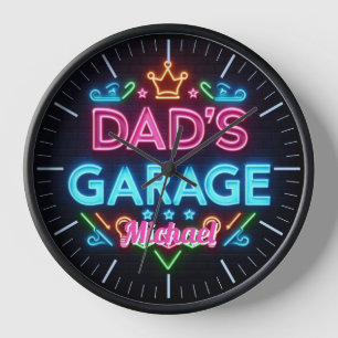 Vaters Garage Mancave Uhr Neon Beer Individuelle N