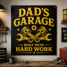 Vater's Garage Metall-Wandkunstschild