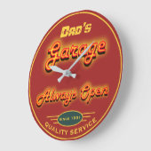 Vaters Garage-Nebel sucht jedes Datum nach beliebi Große Wanduhr (Winkel)