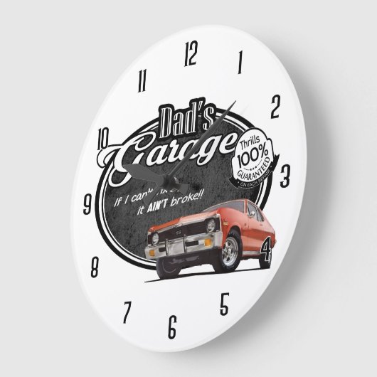 Vaters Garage Nova Große Wanduhr (Winkel)