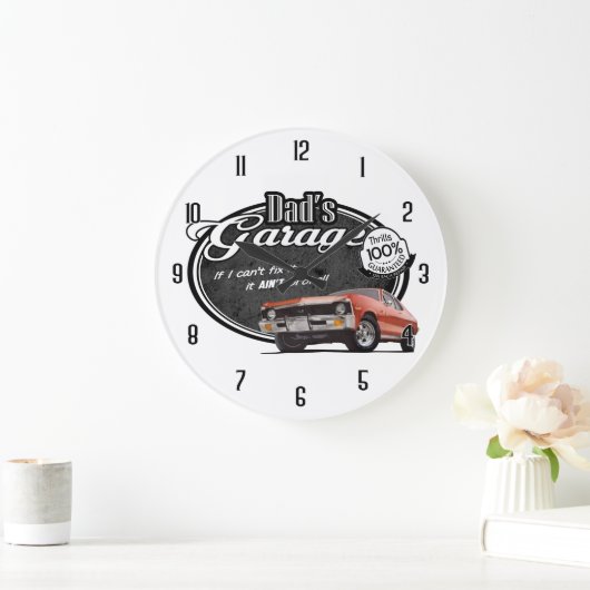 Vaters Garage Nova Große Wanduhr (Zuhause)