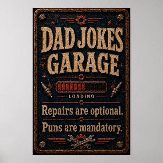 Vaters Garagenposter Poster (Vorne)
