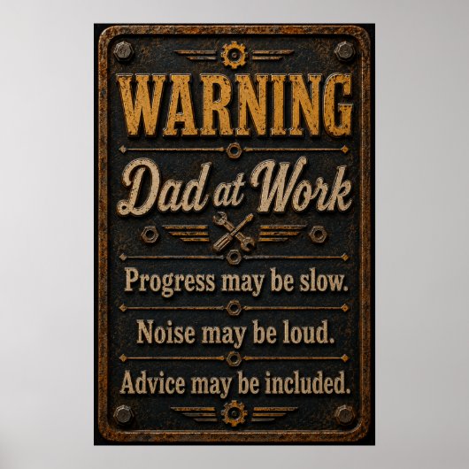 Vaters Garagenposter Poster (Vorne)