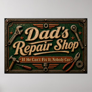 Vaters Garagenposter Poster