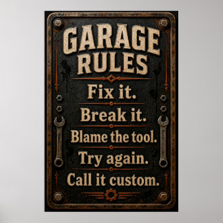 Vaters Garagenposter Poster