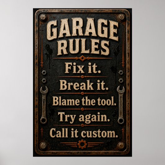 Vaters Garagenposter Poster (Vorne)