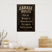 Vaters Garagenposter Poster (Küche)