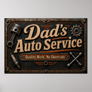 Vaters Garagenposter Poster