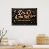 Vaters Garagenposter Poster (Küche)