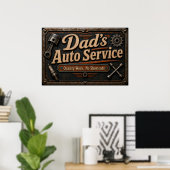 Vaters Garagenposter Poster (Heimbüro)